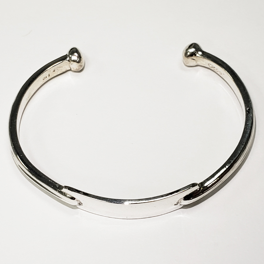 Sterling Silver Custom Engraved Cuff Bracelet | Liberty Jewelry Mfg Co.